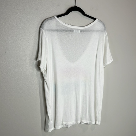 Lauren Moshi Cruz Rainbow Lip deep v neck oversized lip bite slouchy tee size XL - Picture 8 of 9